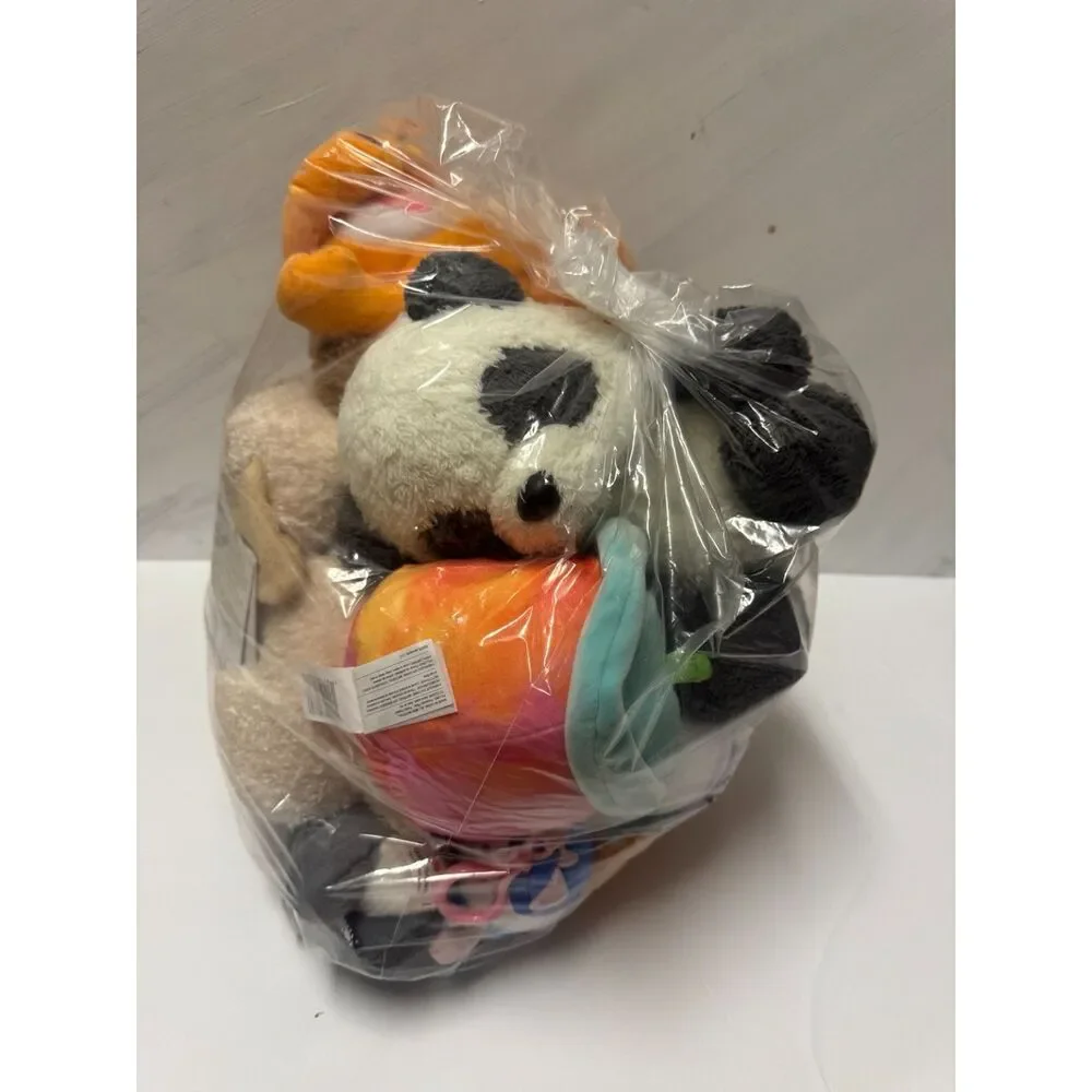 Large Mixed Plush Lot GUND Panda Fox Lamb Dog Teddy Bear Stuffed Animals